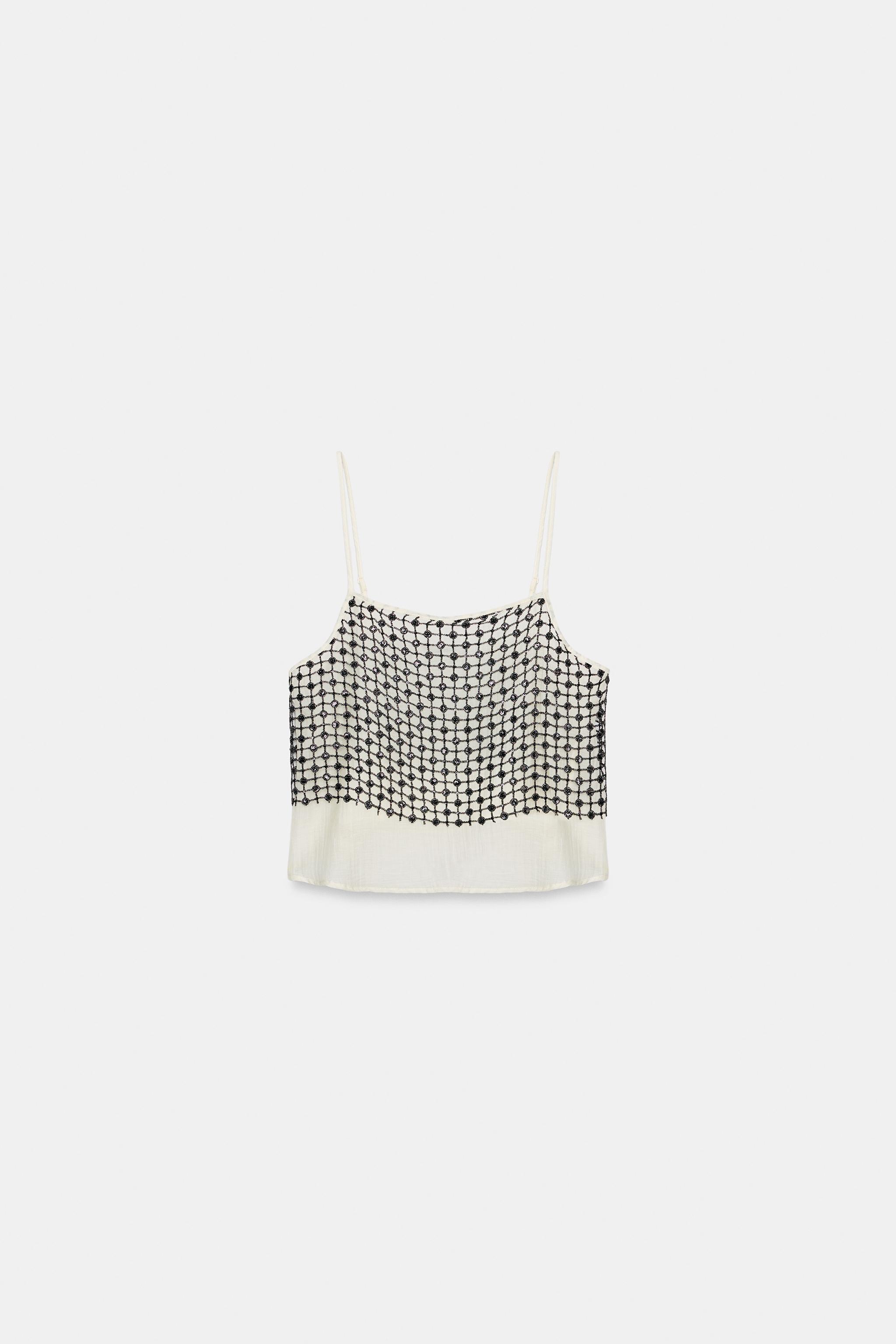 METALLIC THREAD SEQUIN TOP